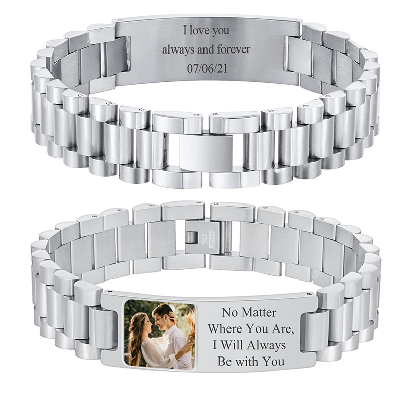 Jewelry Clasp Watches - صورة مخصصة نص سوار حزام (استيك)