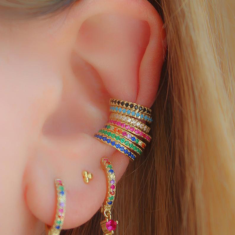Ear Cuff No Piercing - أقراط أذن دائرية صغيرة الحجم بتصميم