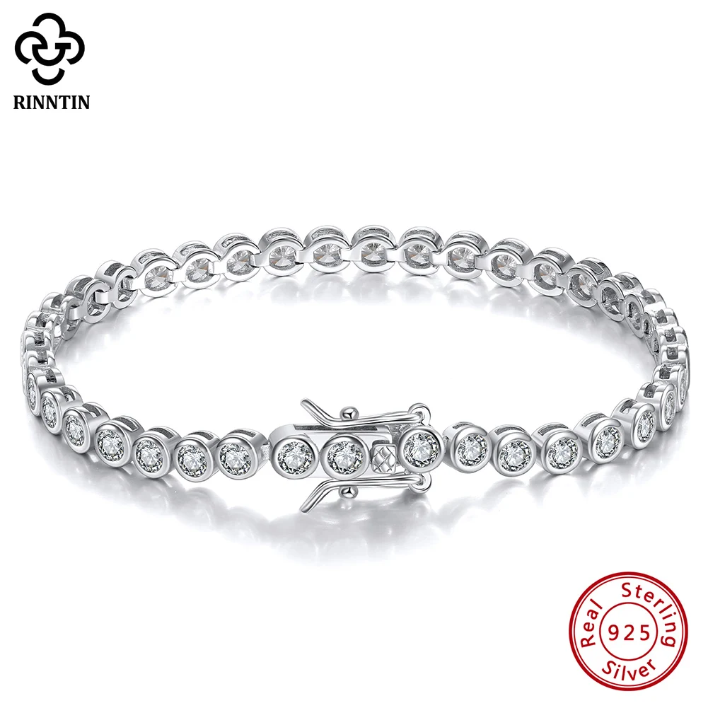 Tennis Bracelet Cubic - Rinntin لامعة سوار للتنس 925 فضة