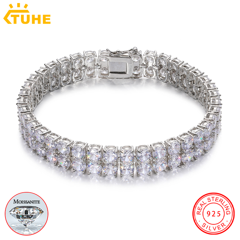 Tennis Bracelet Cubic - سوار تنس مزدوج الصفوف من مويسانيت