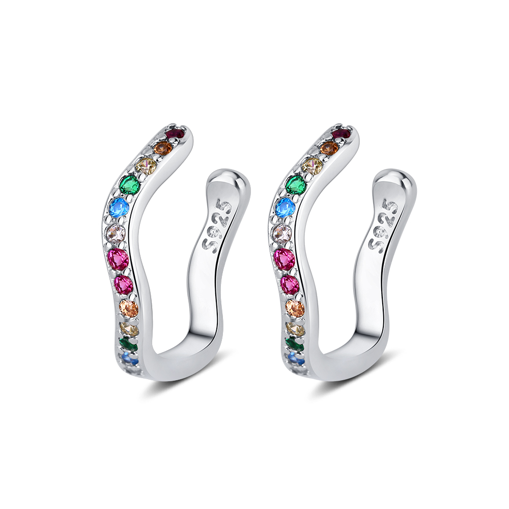 Ear Cuff No Piercing - أقراط أذن من الفضة الإسترلينية الأصلية