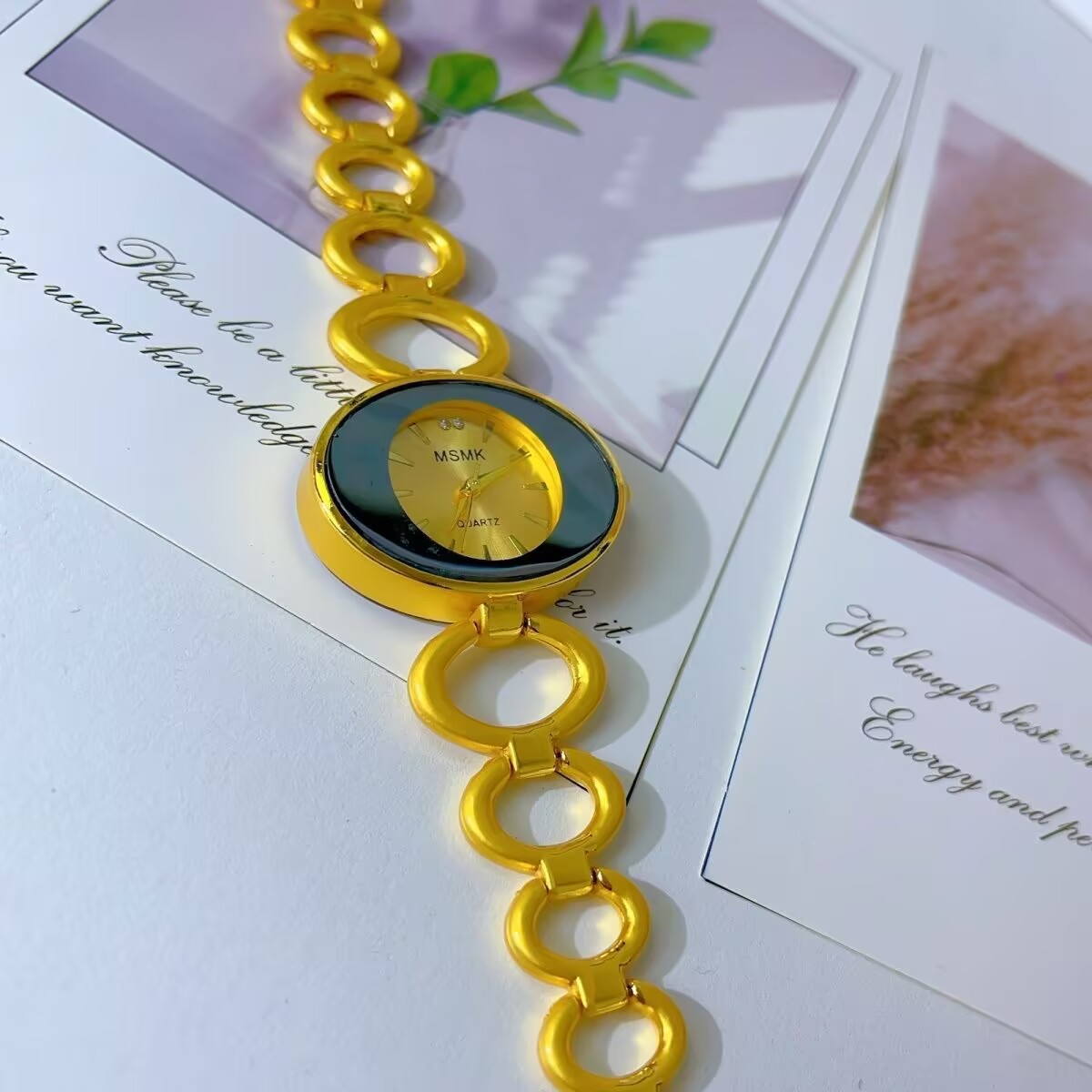 Jewelry Clasp Watches - ساعة أمريكية جديدة مطلية بالذهب عيار