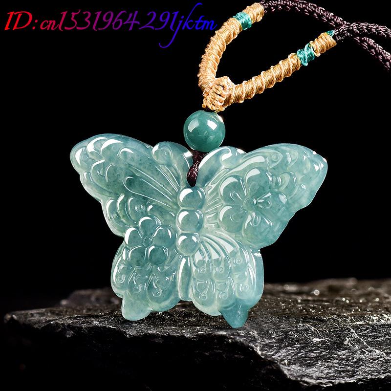 قلادة فراشة من اليشم البورمي ا - مراجعة Butterfly Pendant Necklace وسعره