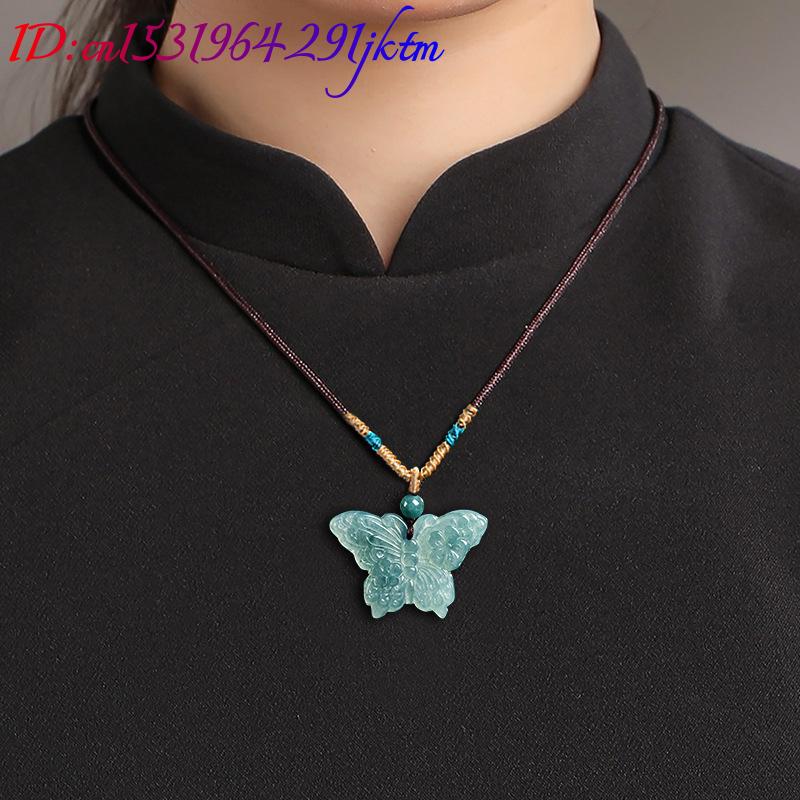 قلادة فراشة من اليشم البورمي ا - مراجعة Butterfly Pendant Necklace وسعره