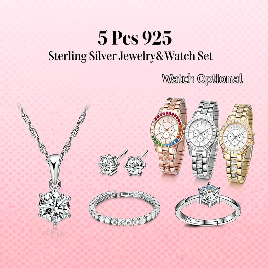 طقم مجوهرات أنيق من الفضة الإس - مراجعة Best Jewelry Watches وسعره