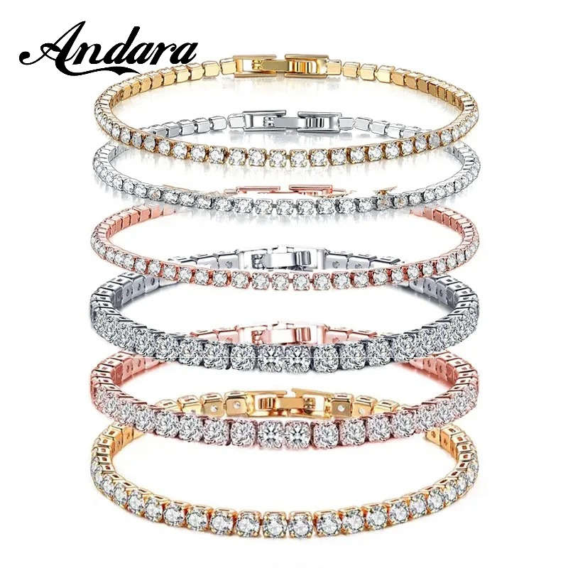 سوار تنس من الفضة الإسترلينية  - مراجعة Tennis Bracelet Cubic وسعره