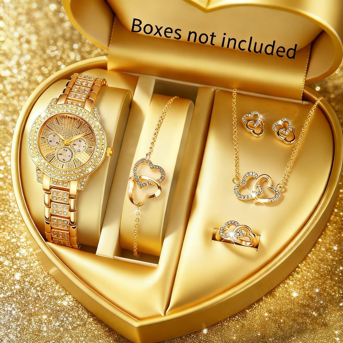 6 قطع الفاخرة حجر الراين النسا - مراجعة Mystery Jewelry Jar Watches وسعره