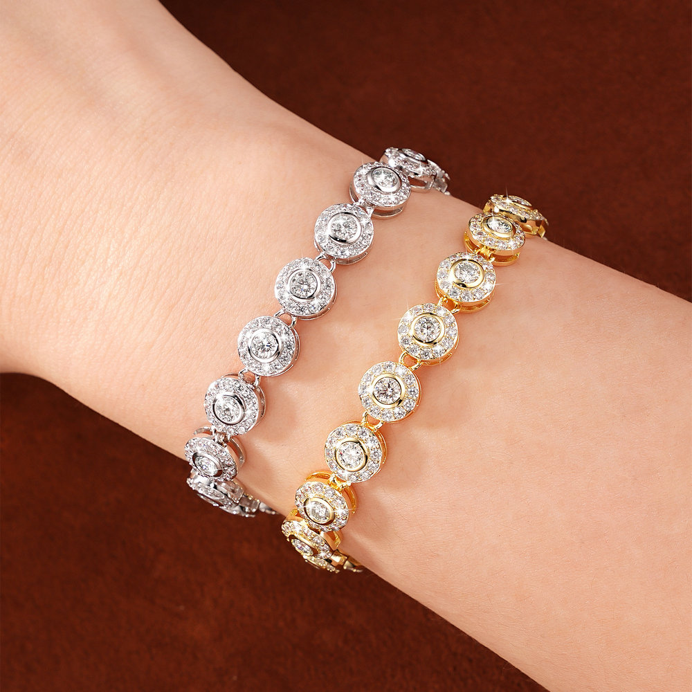 سوار تنس من مويسانيت وزركونيا  - مراجعة Tennis Bracelet Cubic وسعره