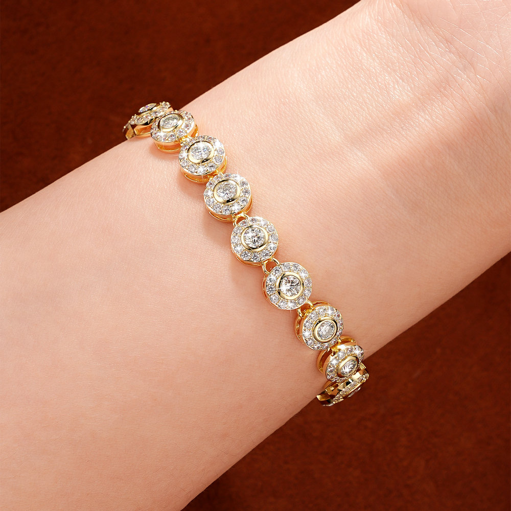 سوار تنس من مويسانيت وزركونيا  - مراجعة Tennis Bracelet Cubic وسعره