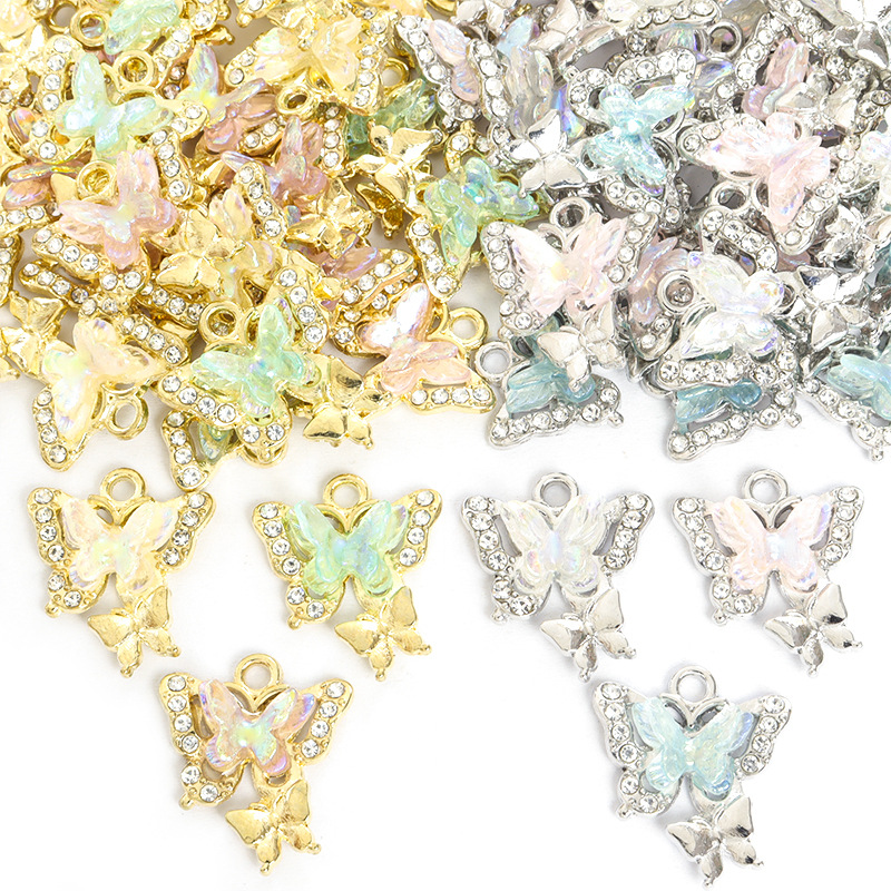 100 قطعة/مجموعة من قلادات الفر - مراجعة Butterfly Pendant Necklace وسعره