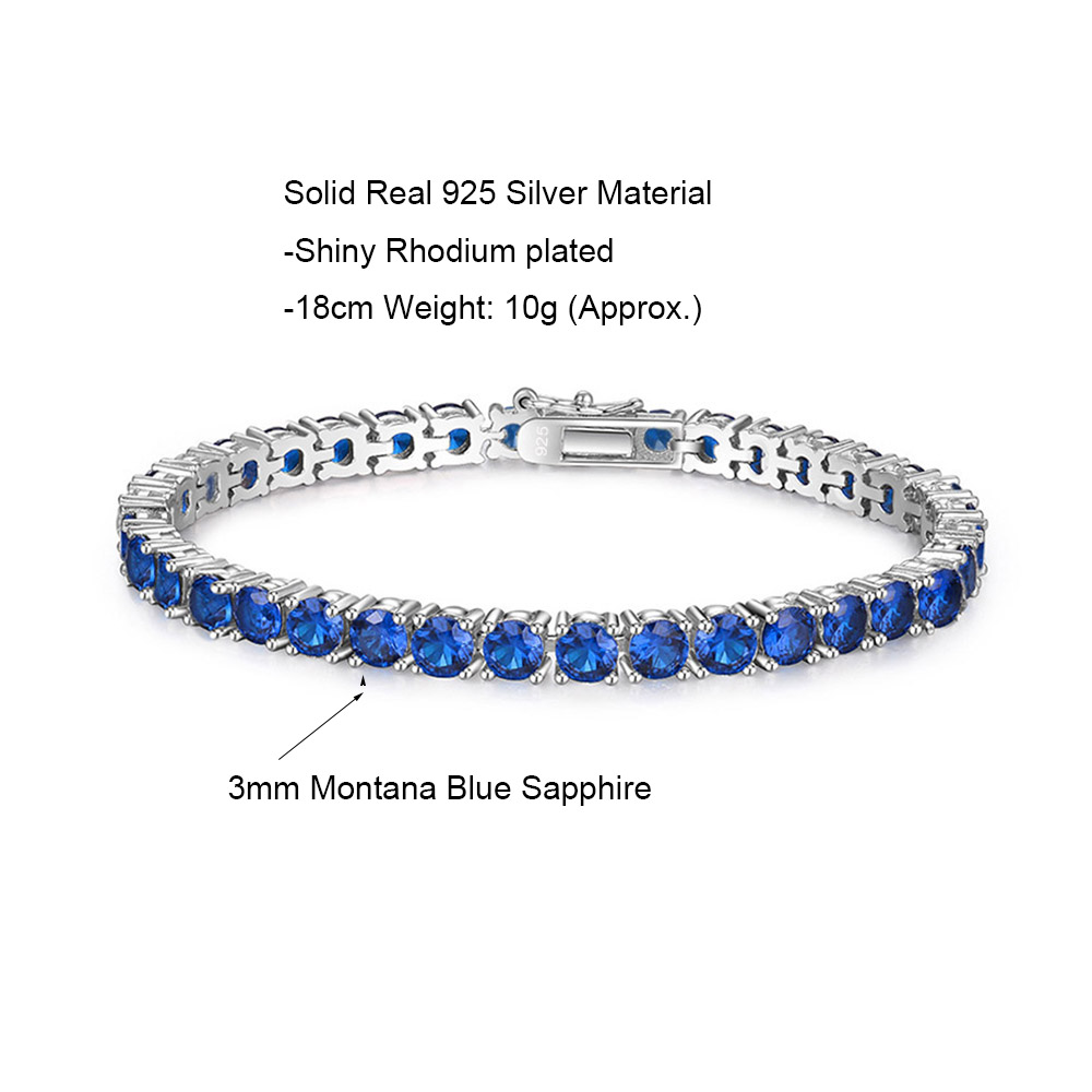 سوار تنس من الفضة النقية للرجا - مراجعة Tennis Bracelet Cubic وسعره