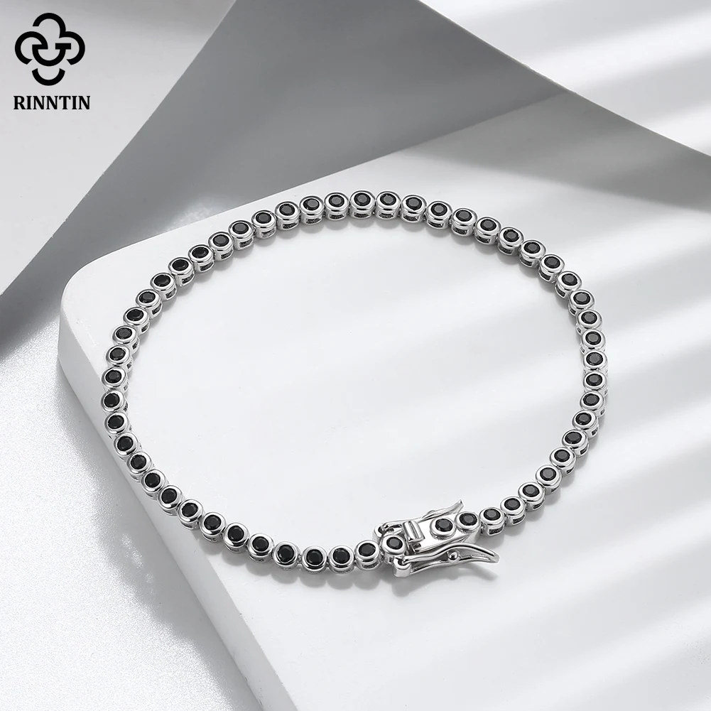 Rinntin لامعة سوار للتنس 925 ف - مراجعة Tennis Bracelet Cubic وسعره