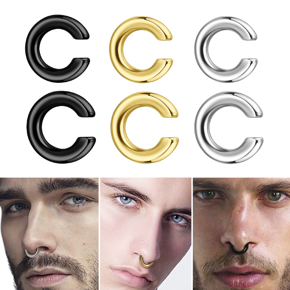 1 قطعة مبالغ فيها c-شكل غير ثق - مراجعة Ear Cuff No Piercing وسعره