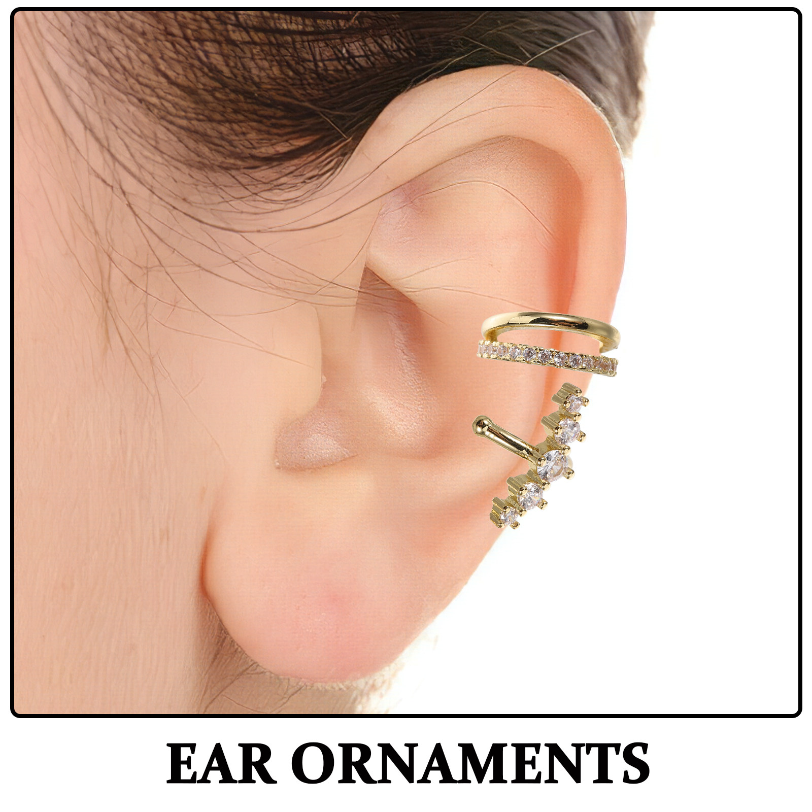 3 قطع من أقراط الأذن المزينة ب - مراجعة Ear Cuff No Piercing وسعره