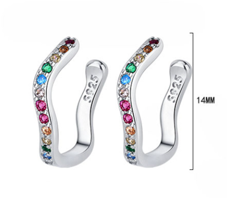 أقراط أذن من الفضة الإسترلينية - مراجعة Ear Cuff No Piercing وسعره