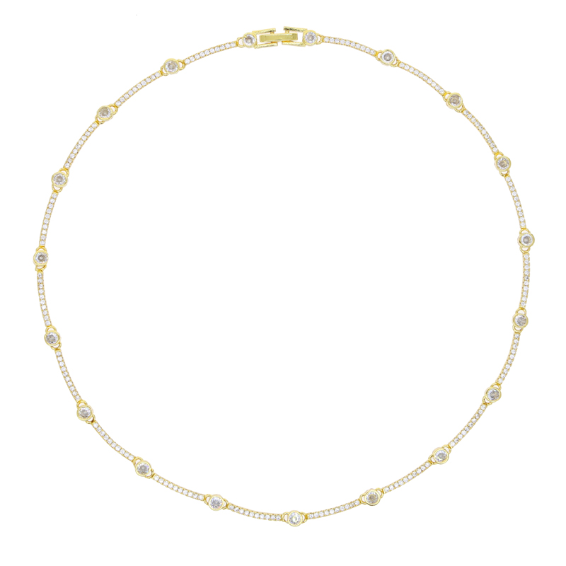قلادة تشوكر بتصميم سلسلة التنس - مراجعة Tennis Bracelet Cubic وسعره