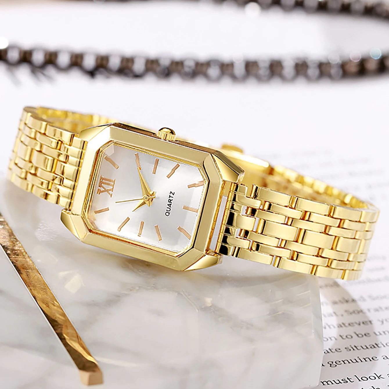 طقم ساعة كوارتز أنيقة للسيدات  - مراجعة Jewelry Clasp Watches وسعره