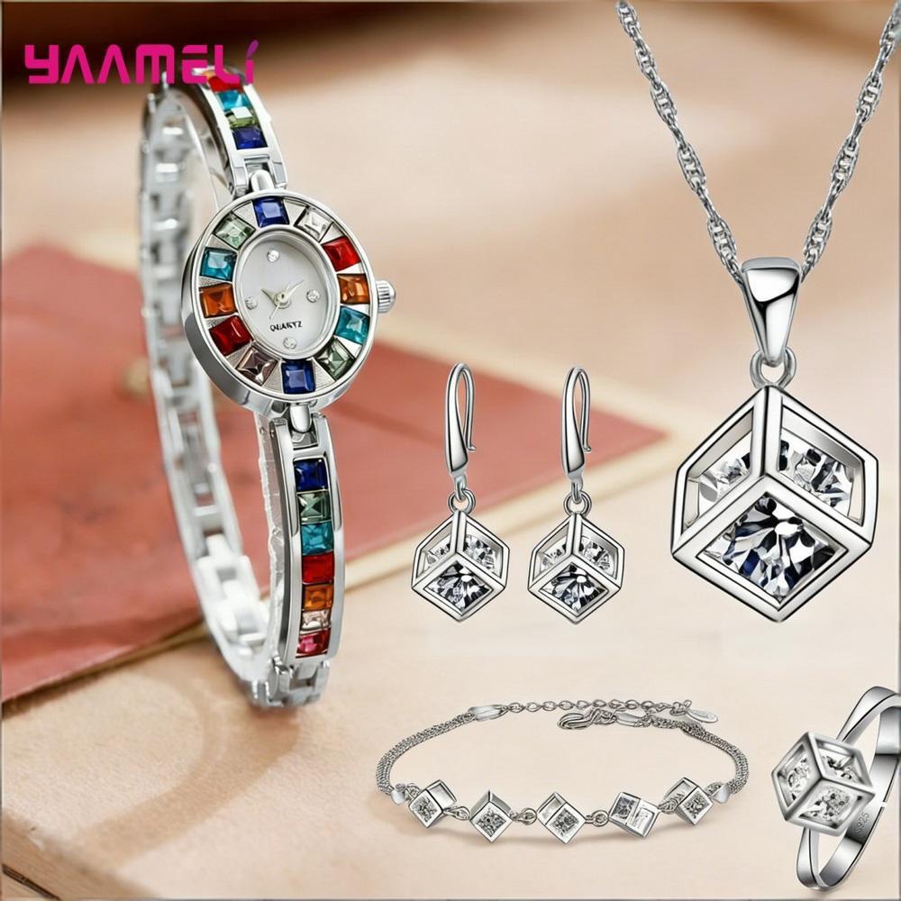 طقم مجوهرات فاخر من الفضة الإس - مراجعة Best Jewelry Watches Women وسعره