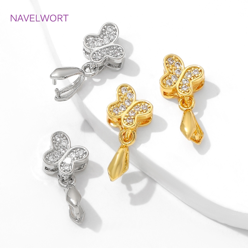 النحاس قرصة الكفالات 18K مطلية - مراجعة Butterfly Pendant Necklace وسعره
