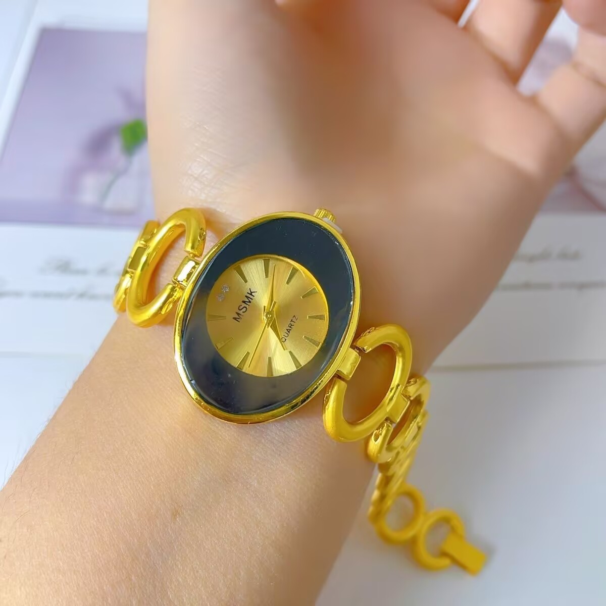 ساعة أمريكية جديدة مطلية بالذه - مراجعة Jewelry Clasp Watches وسعره